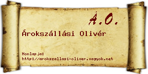 Árokszállási Olivér névjegykártya